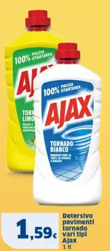 Sigma Detersivo pavimenti tornado vari tipi Ajax offerta