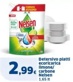 Sigma Detersivo piatti ecoricarica limone/ carbone Nelsen offerta