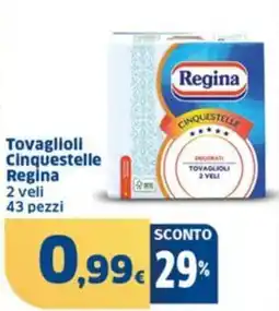 Sigma Tovaglioli Cinquestelle Regina offerta