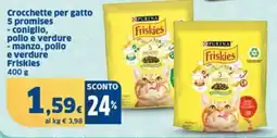 Sigma Crocchette per gatto 5 promises - coniglio, pollo e verdure - manzo, pollo e verdure Friskies offerta