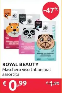 Ipersoap ROYAL BEAUTY Maschera viso tnt animal assortita offerta