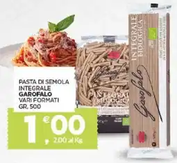 Despar Sicilia Pasta di semola integrale garofalo vari formati offerta