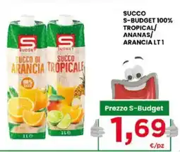 Despar Sicilia Succo s-budget 100% tropical/ ananas/ arancia offerta