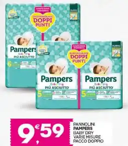 Despar Sicilia Pannolini pampers baby dry varie misure pacco doppio offerta