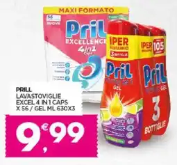 Despar Sicilia Prill lavastoviglie excel 4 in 1 caps x 56/gel offerta