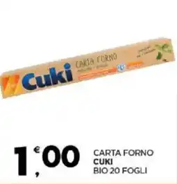 Despar Sicilia Carta forno cuki bio 20 fogli offerta