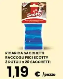 Despar Sicilia Ricarica sacchetti raccogli feci scotty 3 rotoli x 20 sacchetti offerta