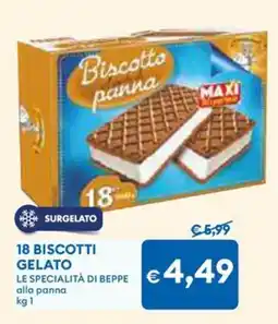 MD Discount 18 biscotti gelato LE SPECIALITÀ DI BEPPE offerta