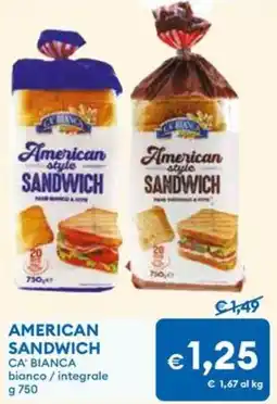 MD Discount American sandwich CA' BIANCA offerta