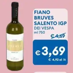 MD Discount Fiano bruves salento IGP DEI VESPA offerta