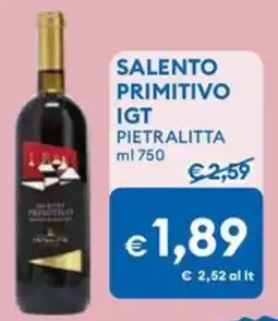 MD Discount Salento primitivo IGT PIETRALITTA offerta