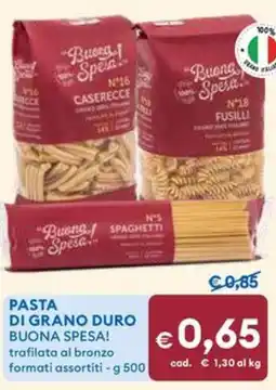 MD Discount Pasta di grano duro BUONA SPESA! offerta