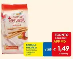 MD Discount Grissini torinesi CA BIANCA offerta