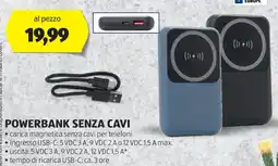 ALDI Powerbank senza cavi offerta