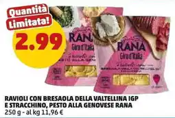 PENNY Ravioli con bresaola della valtellina IGP e stracchino, pesto alla genovese RANA offerta