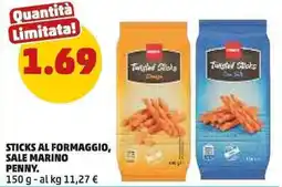 PENNY Sticks al formaggio, sale marino PENNY offerta