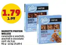 PENNY Barrette protein WELLESS offerta