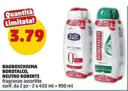 PENNY Bagnoschiuma borotalco, NEUTRO ROBERTS offerta