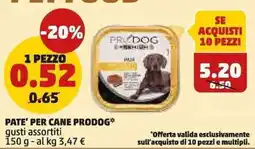 PENNY Pate' per cane PRODOG offerta