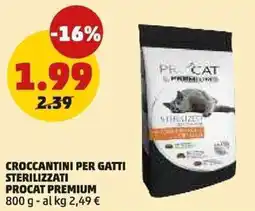 PENNY Croccantini per gatti sterilizzati PROCAT PREMIUM offerta