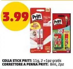 PENNY Colla stick pritt- correttore a penna PRITT offerta