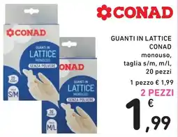 Spazio Conad Guanti in lattice CONAD offerta