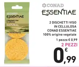 Spazio Conad 2 dischetti viso in cellulosa CONAD ESSENTIAE offerta