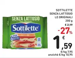 Spazio Conad Sottilette senza lattosio le originali offerta