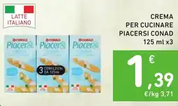 Spazio Conad Crema per cucinare PIACERSI CONAD offerta