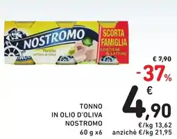 Spazio Conad Tonno in olio d'oliva NOSTROMO offerta