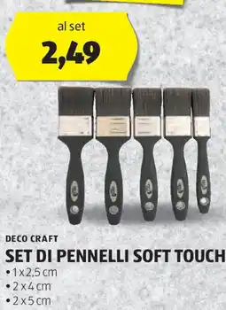 ALDI DECO CRAFT set di pennelli soft touch offerta