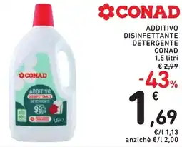 Spazio Conad Additivo disinfettante detergente CONAD offerta