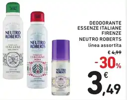 Spazio Conad Deodorante essenze italiane firenze NEUTRO ROBERTS offerta