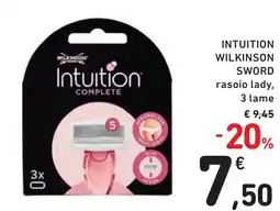 Spazio Conad Intuition WILKINSON SWORD offerta