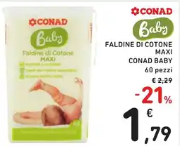 Spazio Conad Faldine di cotone maxi CONAD BABY 60 pezzi offerta