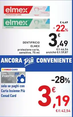 Spazio Conad Dentifricio ELMEX offerta