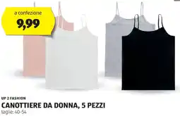 ALDI UP 2 FASHION Canottiere da donna, 5 pezzi taglie 40-54 offerta