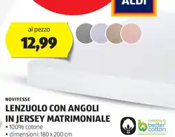 ALDI NOVITESSE Lenzuolo con angoli in jersey matrimoniale offerta