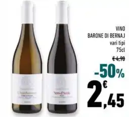 Conad Superstore Vino BARONE DI BERNAJ offerta