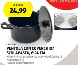 ALDI CROFTON Pentola con coperchio/ scolapasta offerta