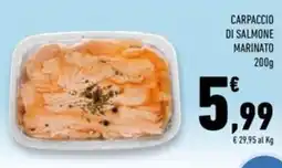 Conad Superstore Carpaccio di salmone marinato offerta