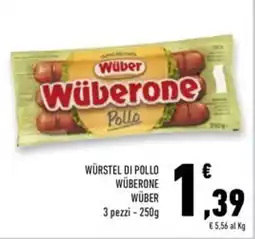Conad Superstore Würstel di pollo wüberone WÜBER offerta