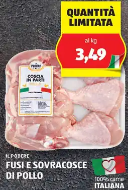 ALDI IL PODERE Fusi e sovracosce di pollo offerta
