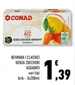 Conad Superstore Bevanda i classici senza zuccheri aggiunti offerta