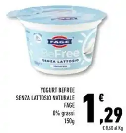 Conad Superstore Yogurt befree senza lattosio naturale FAGE offerta