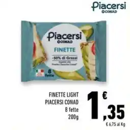 Conad Superstore Finette light piacersi conad 8 fette offerta