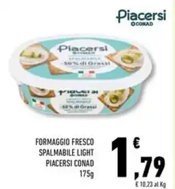 Conad Superstore Formaggio fresco spalmabile light PIACERSI CONAD offerta