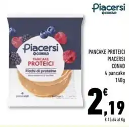 Conad Superstore Pancake proteici PIACERSI CONAD offerta
