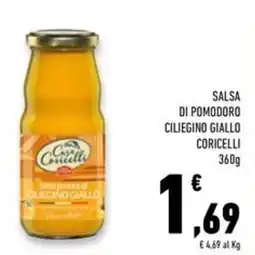 Conad Superstore Salsa di pomodoro ciliegino giallo CORICELLI offerta