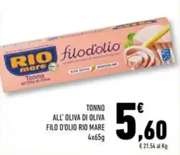 Conad Superstore Tonno all' oliva di oliva filo d'olio RIO MARE offerta